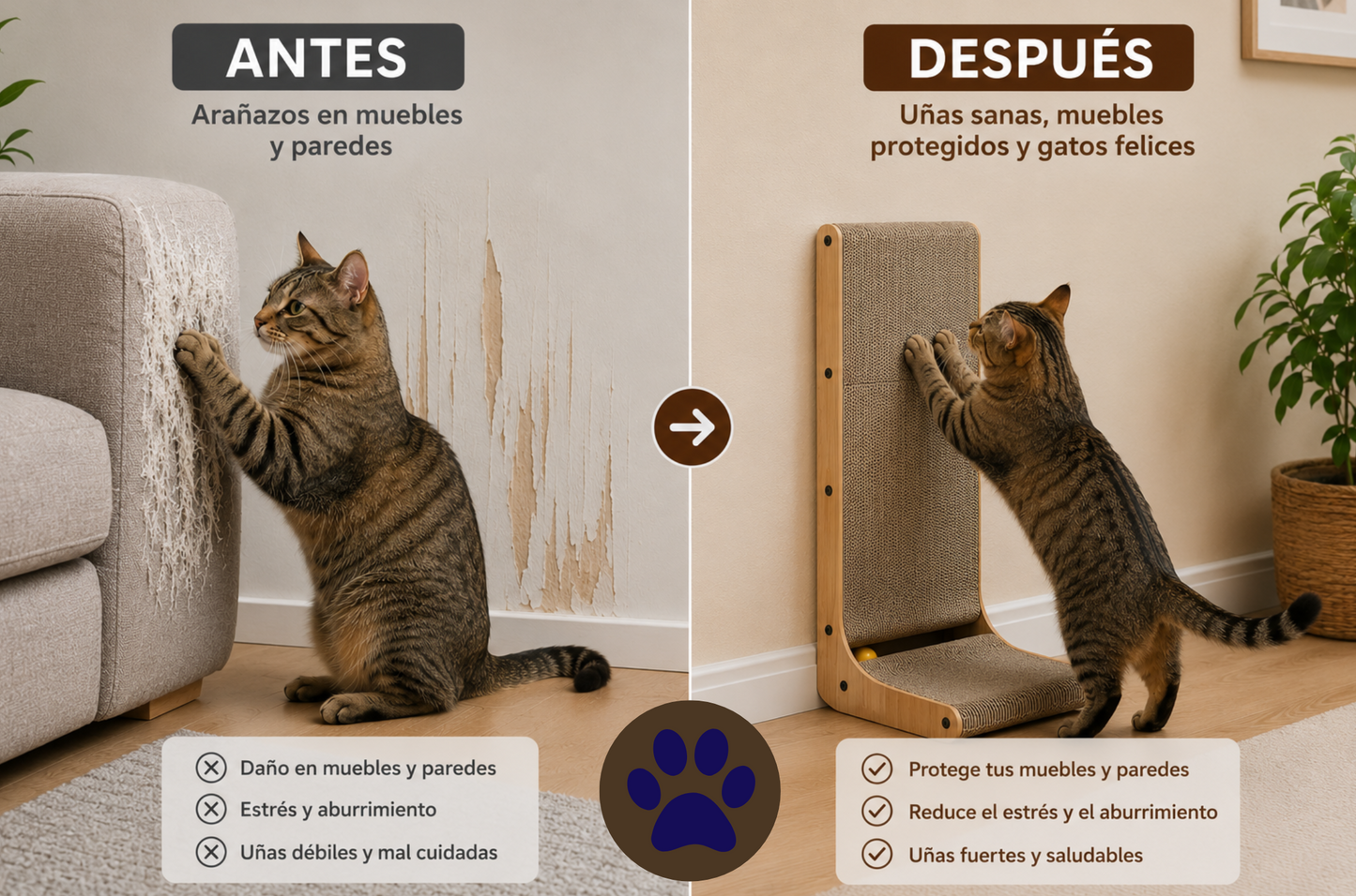Rascador Multifunción para Gatos